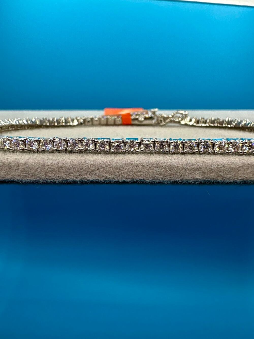7.5" 2mm Moissanite Tennis Bracelet in 925 Stamped Silver